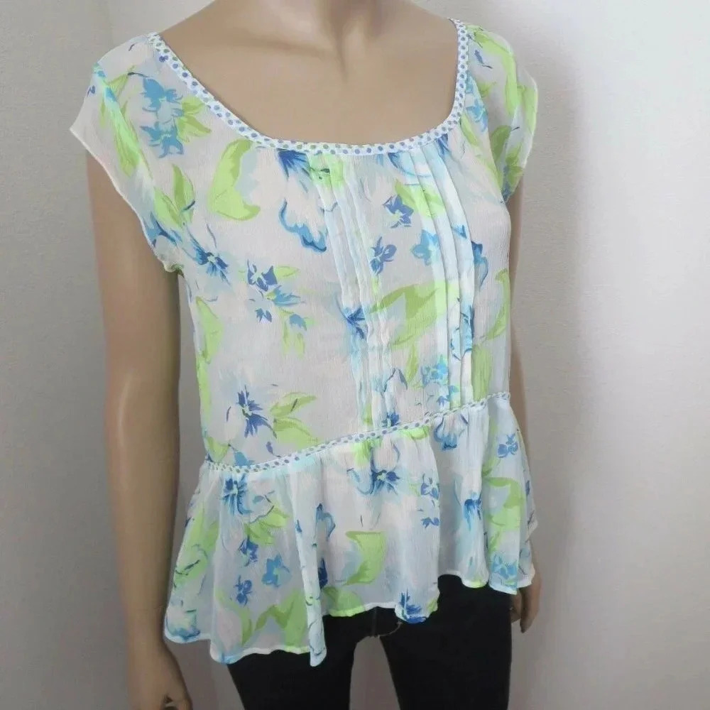 NEW Hollister Floral Sheer Top Size Small - Picture 3 of 5